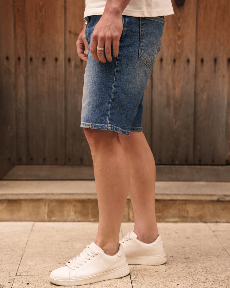 Jeans Shorts Relaxed Fit (Mid Blue)