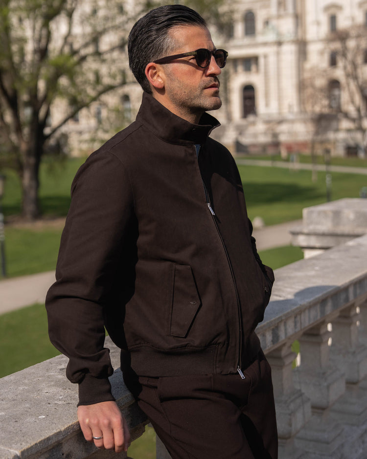 Coach Bomber Jacket (Dark Brown)