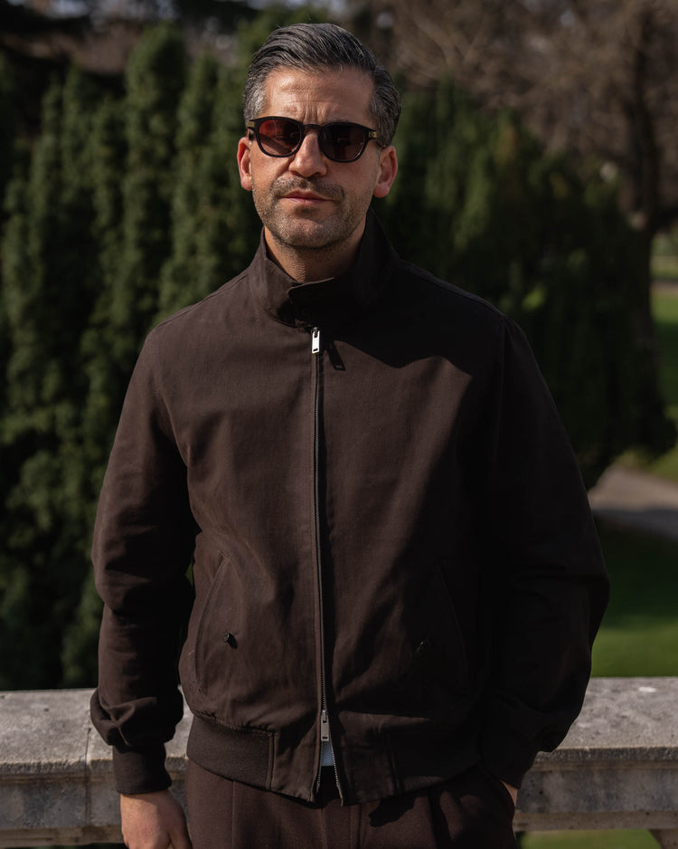 Coach Bomber Jacket (Dark Brown)