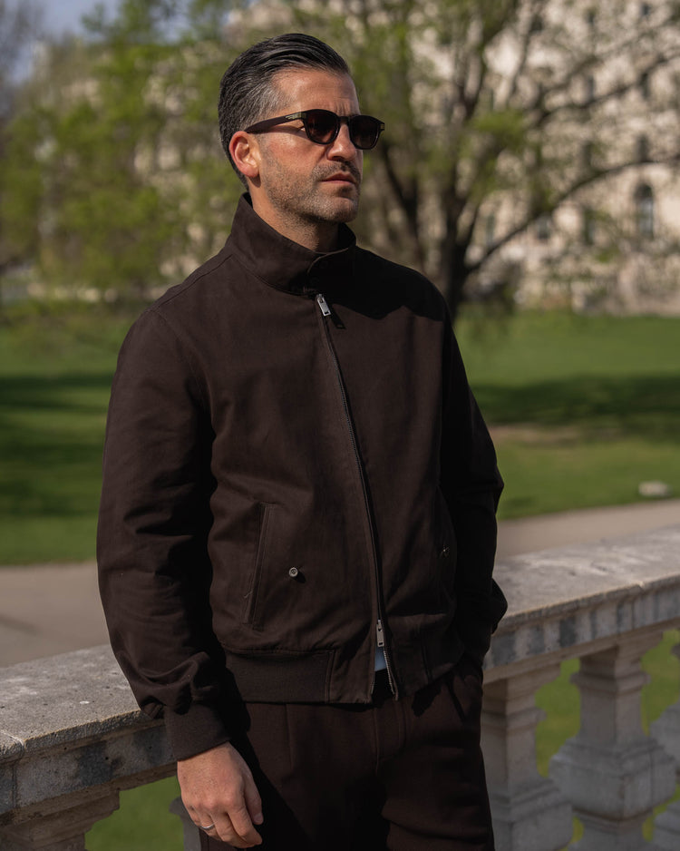 Coach Bomber Jacket (Dark Brown)