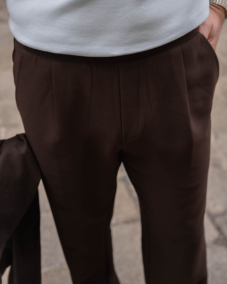Comfort Suit Pants Regular Fit (Brown)