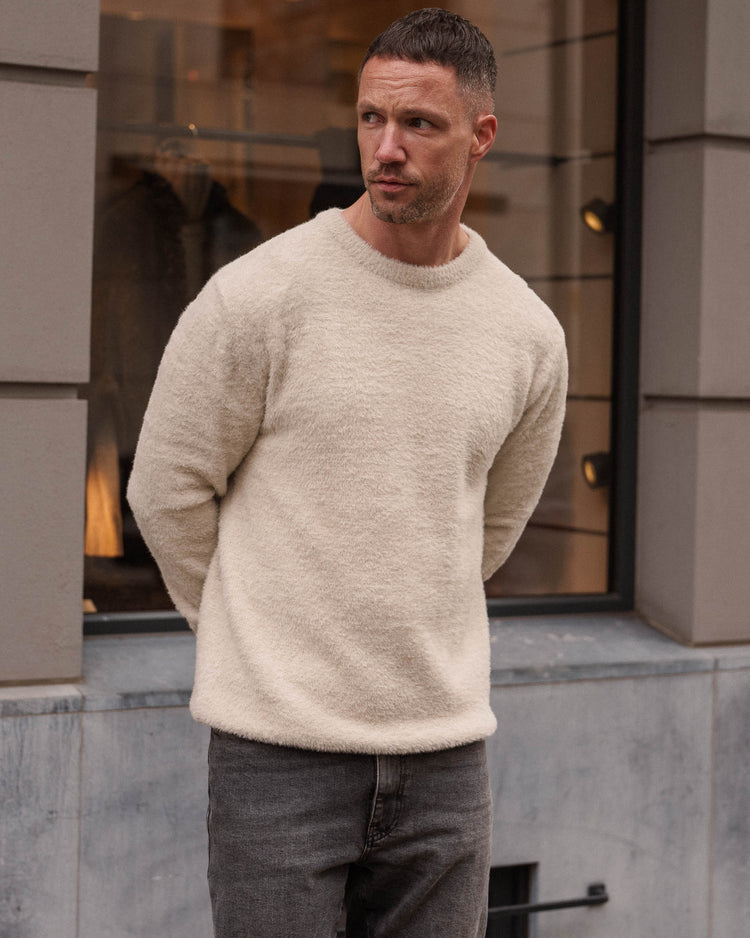 Brushed Knit Sweater (Greige)