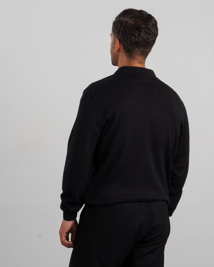 Knit Polo Longsleeve (black)