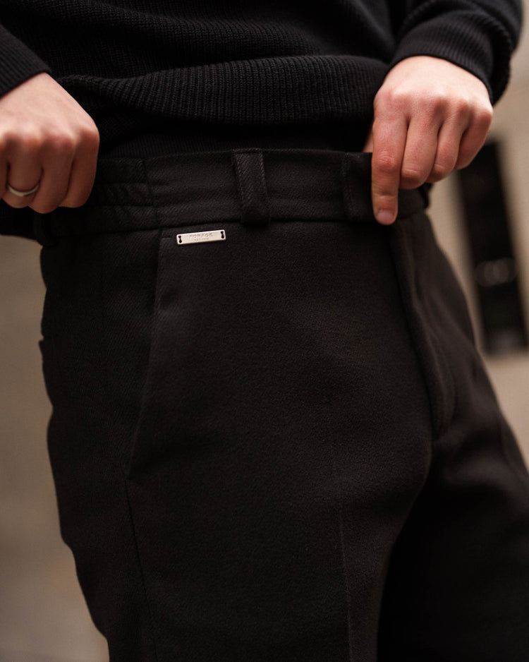 Twill Pants Regular Fit (Black)