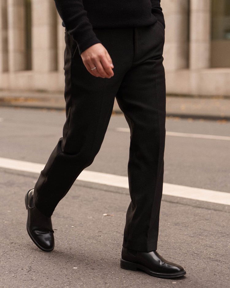 Twill Pants Regular Fit (Black)