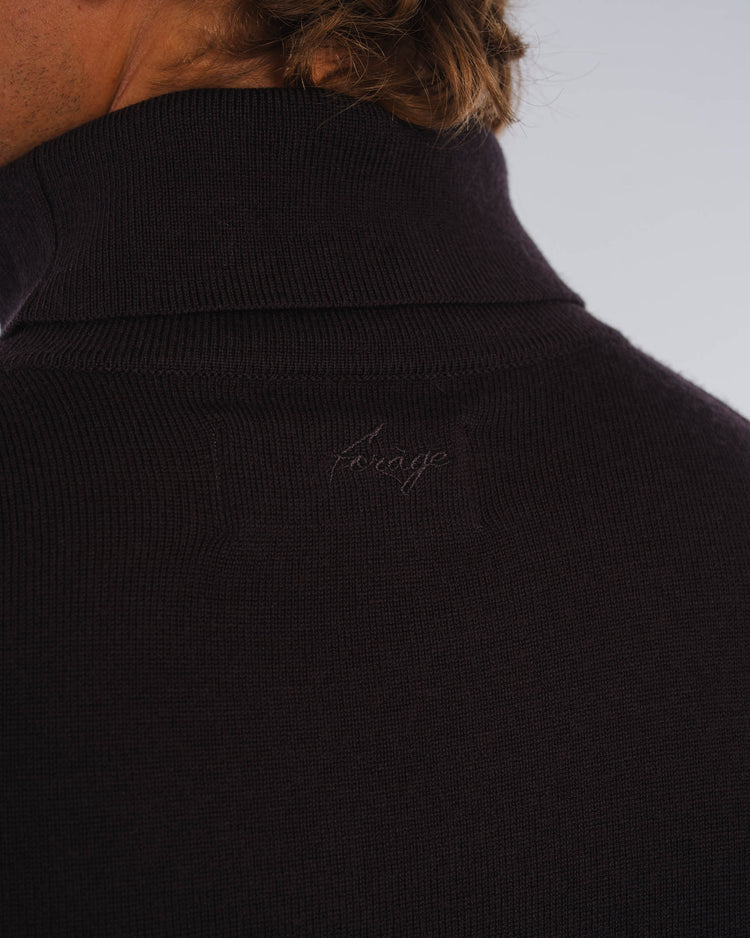 Merino Turtleneck (Dark Brown)