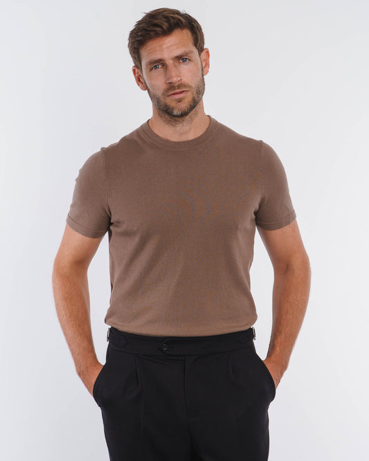 Blend Knit T-Shirt (Mocca)