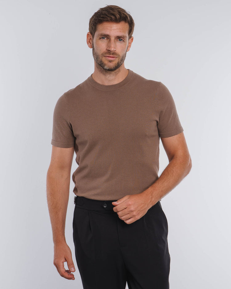 Blend Knit T-Shirt (Mocca)