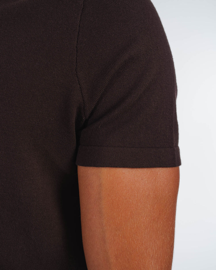 Blend Knit T-Shirt (Brown)