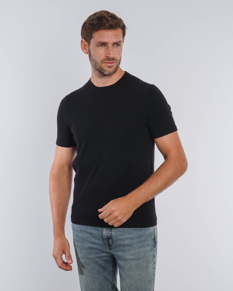 Blend Knit T-Shirt (Black)