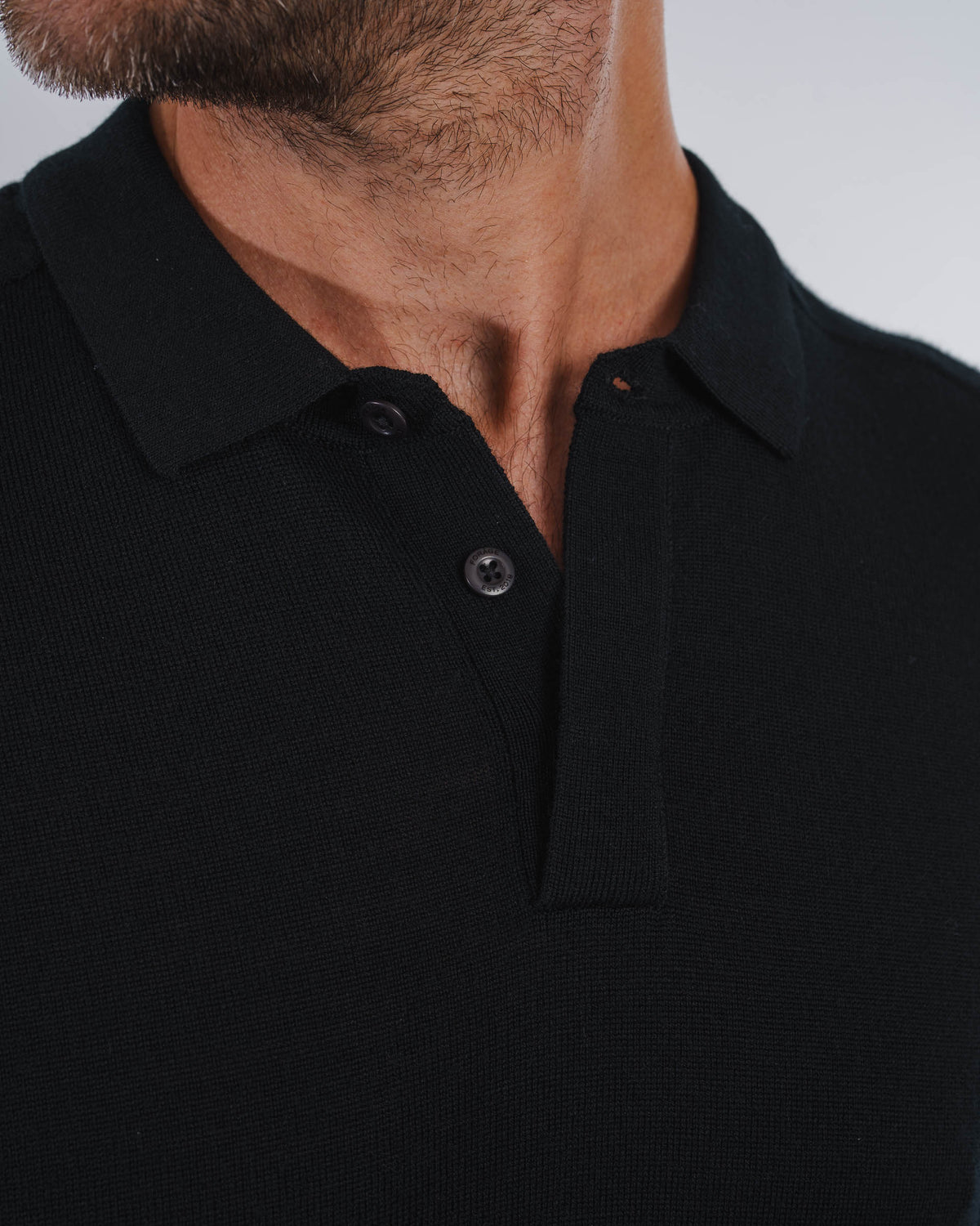 MERINO CONCEALED PLACKET POLO