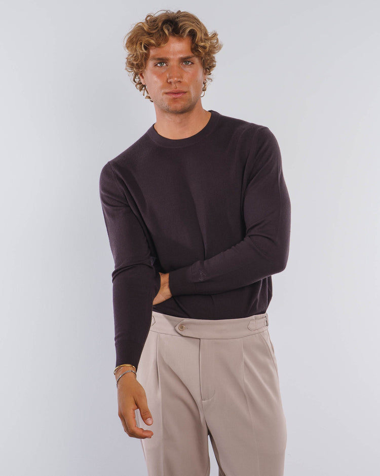 Merino Crewneck (Dark Brown)
