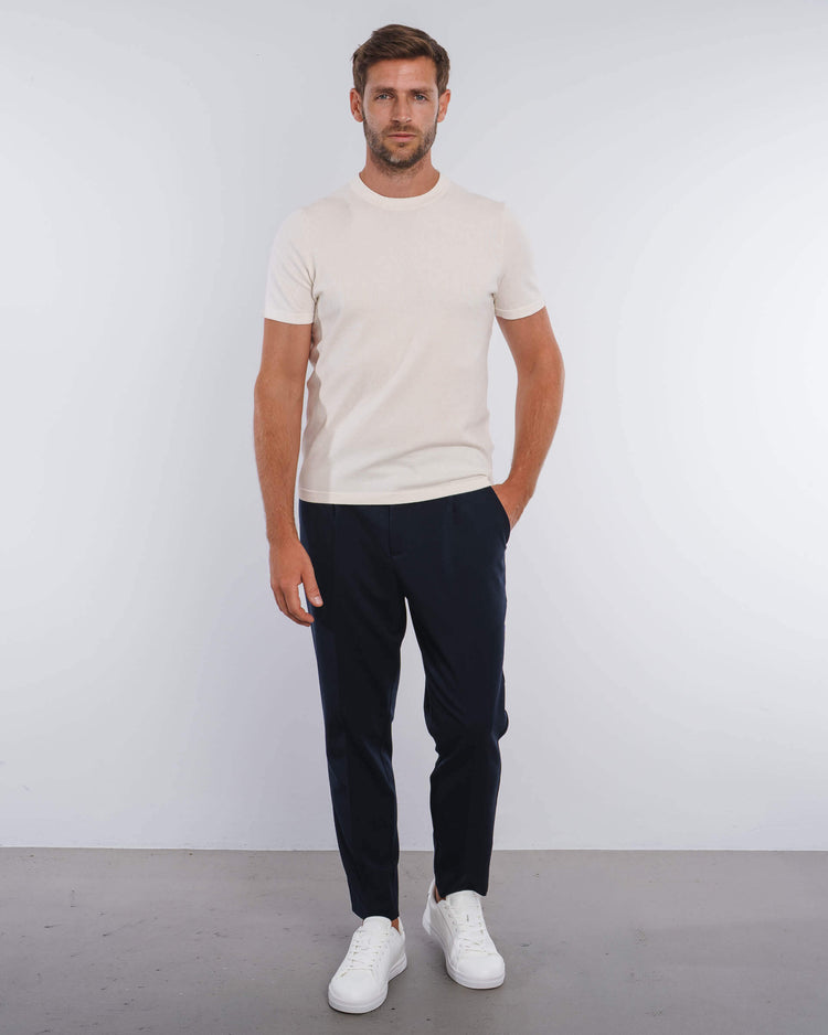 Blend Knit T-Shirt (Off-White)