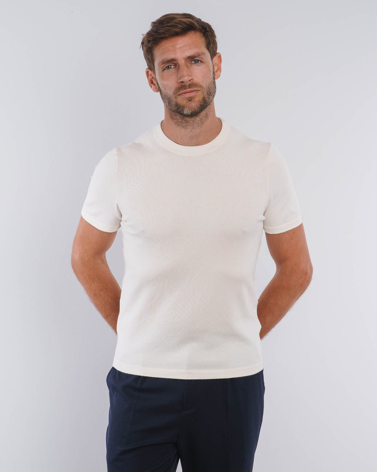 Blend Knit T-Shirt (Off-White)