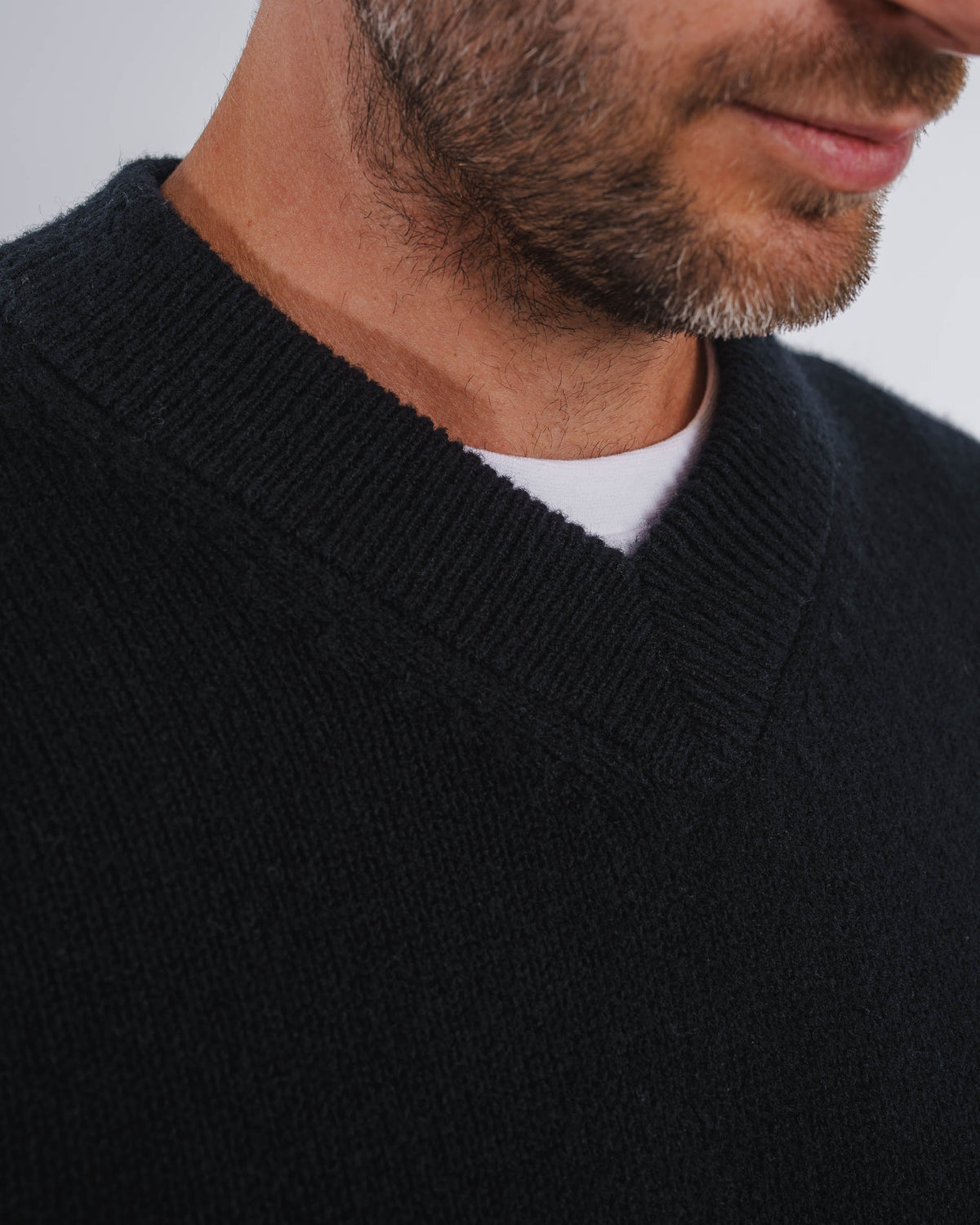 Wool Knit V-Neck