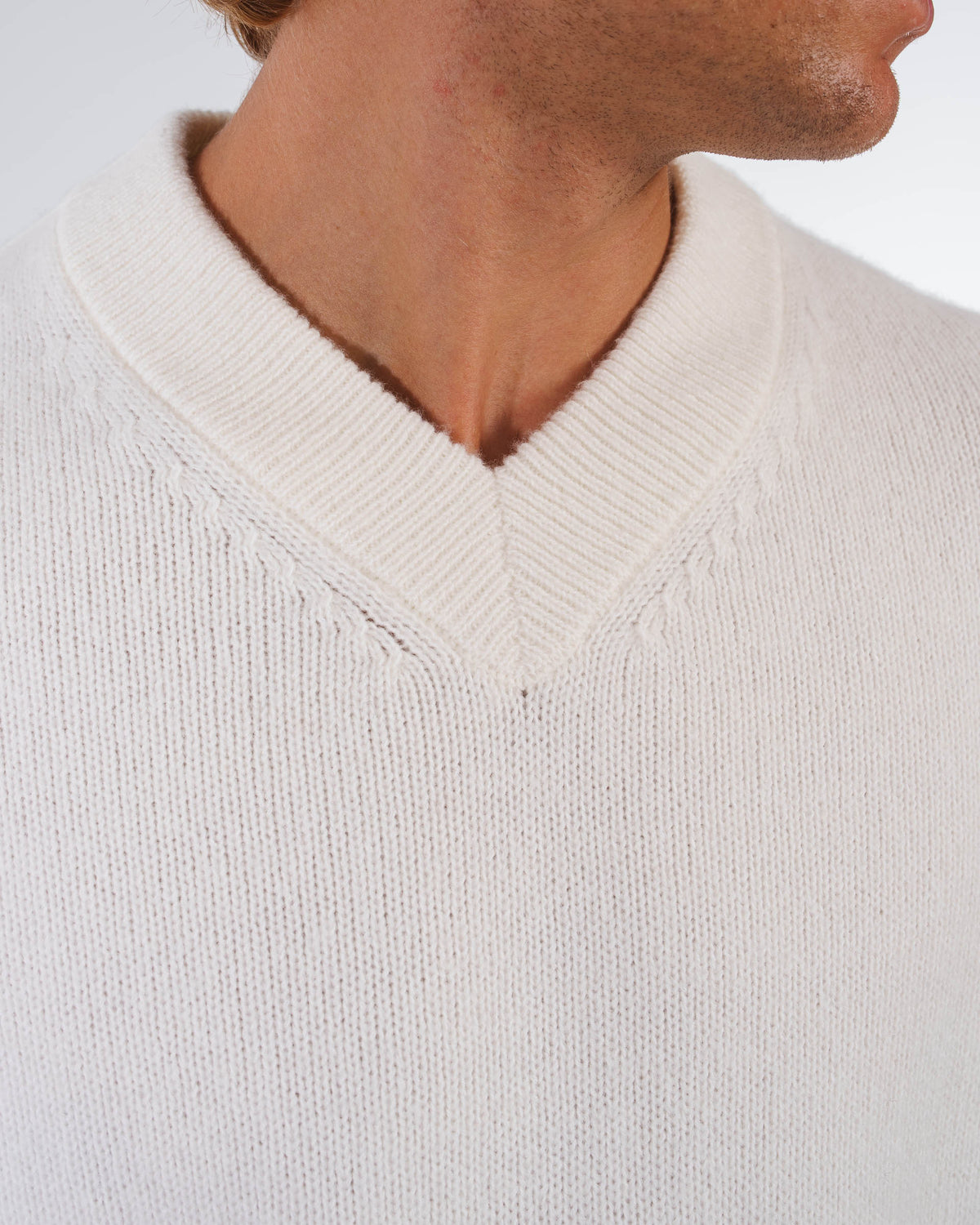 Wool Knit V-Neck