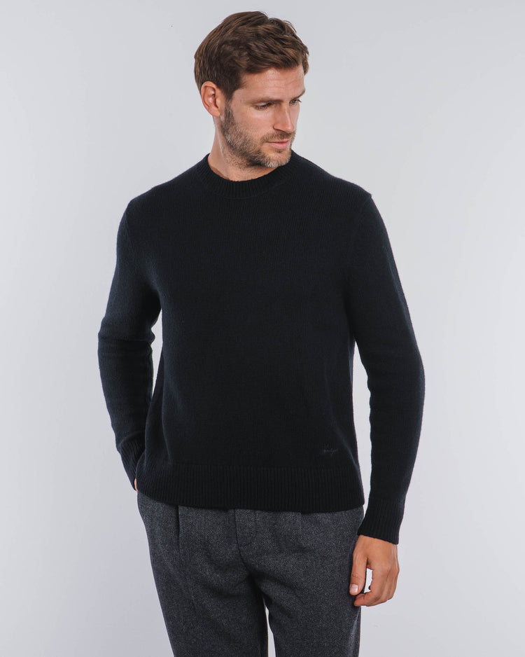Wool Knit Crewneck (Black)