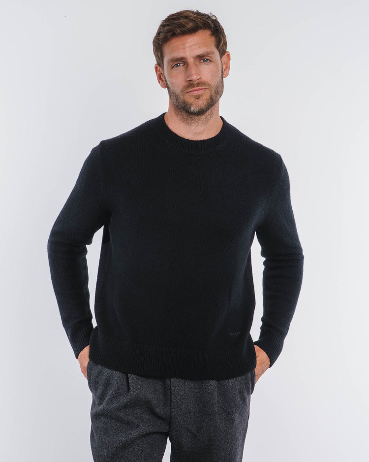 Wool Knit Crewneck (Black)