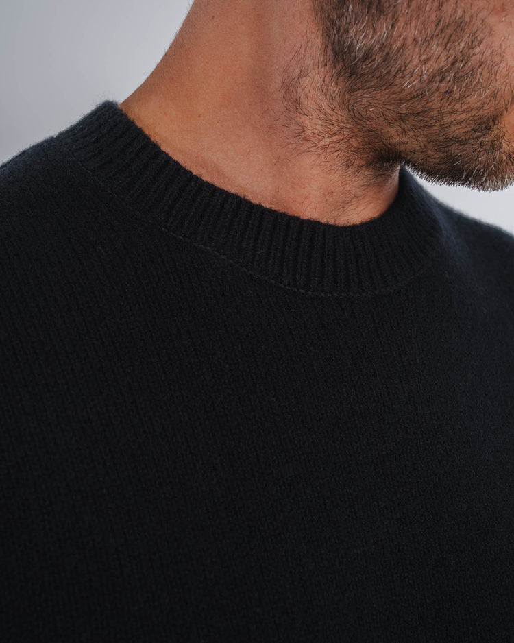 Wool Knit Crewneck (Black)