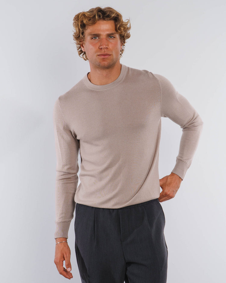 Merino Crewneck (Taupe)