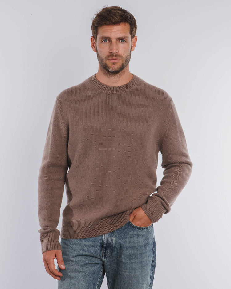 Wool Knit Crewneck (Mocca)