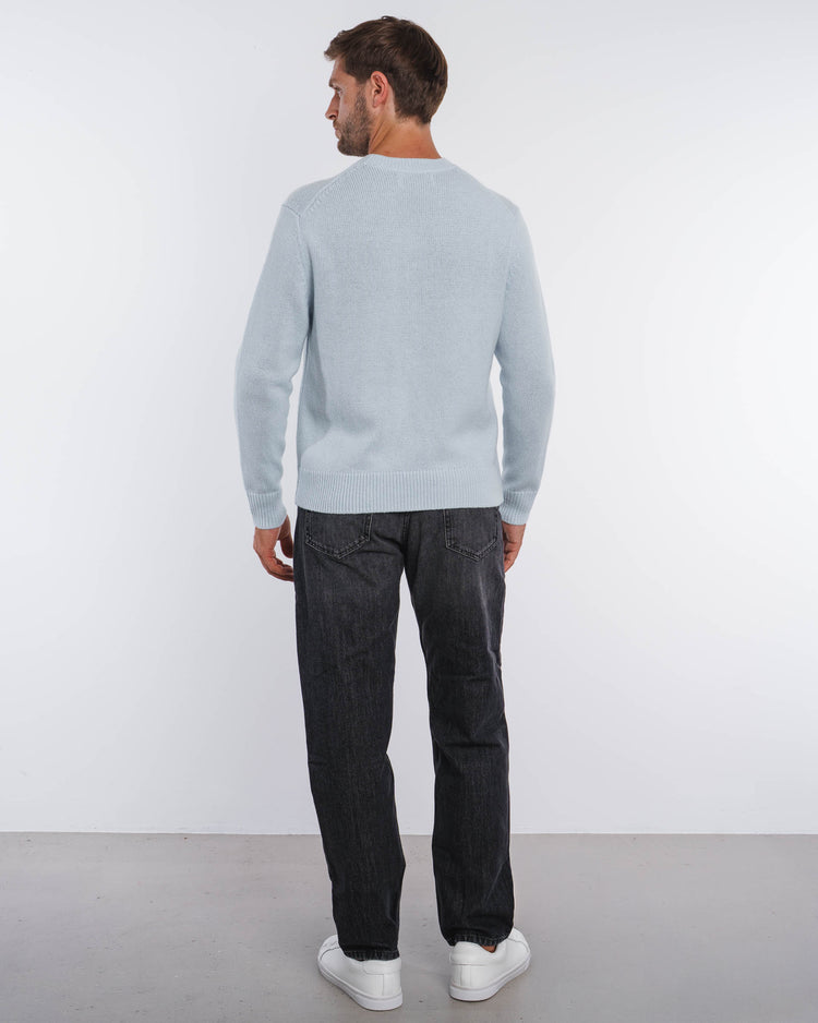 Wool Knit Crewneck (Pale Blue)