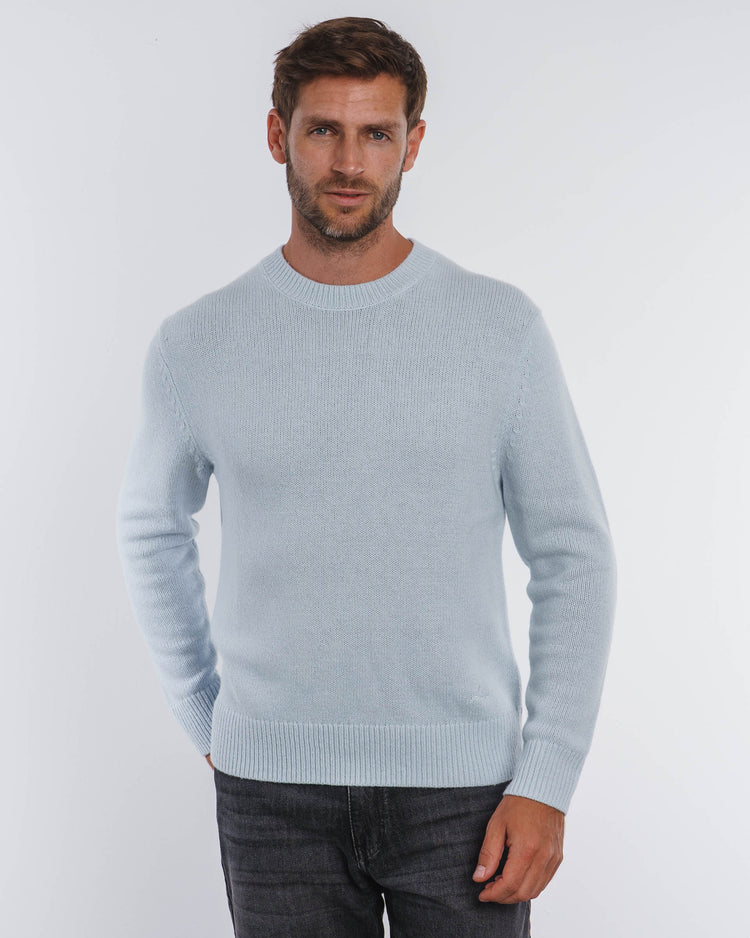 Wool Knit Crewneck (Pale Blue)