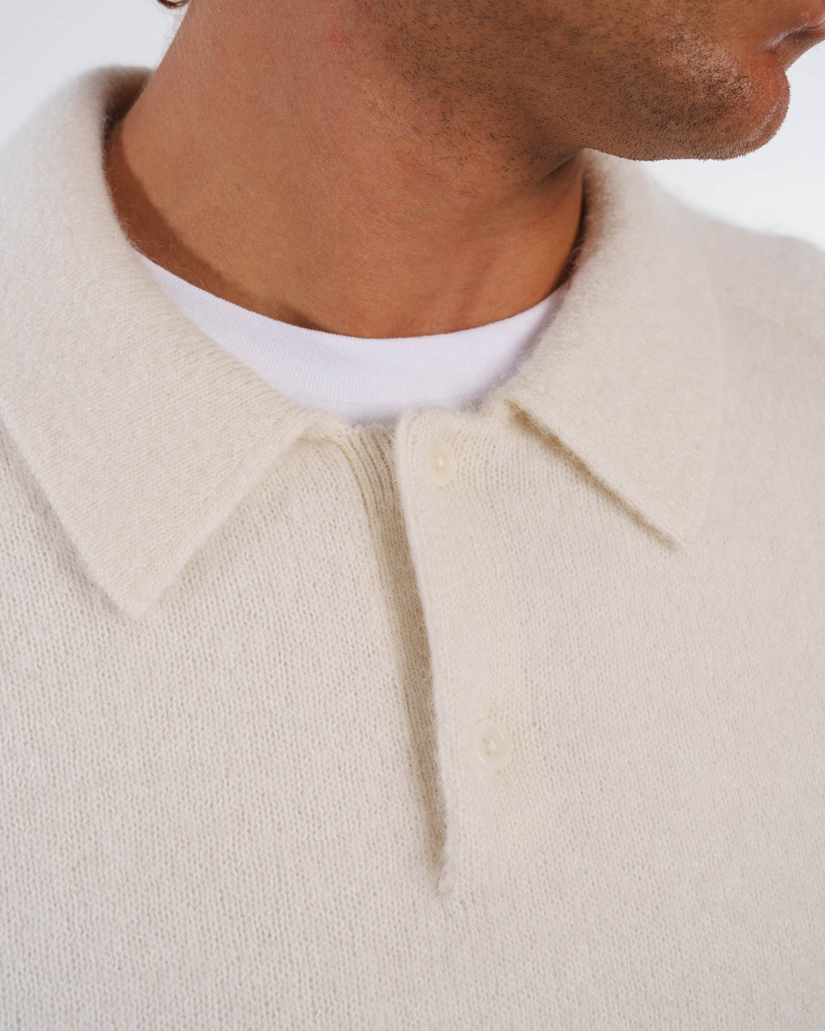 MOHAIR KNIT POLO