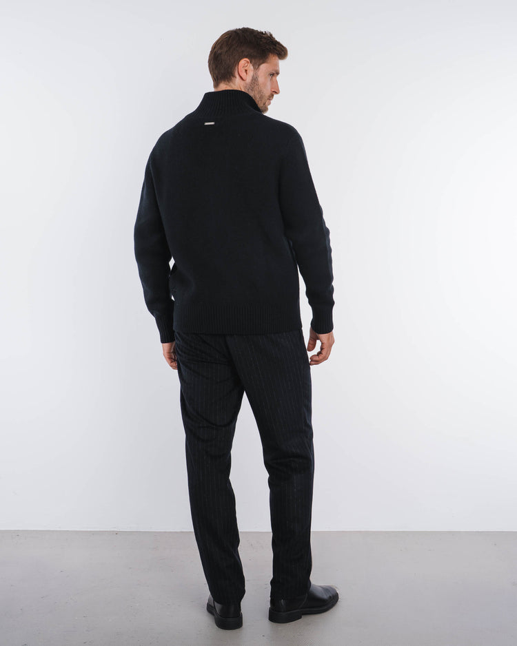 Lounge Wool Knit Jacket (Black)