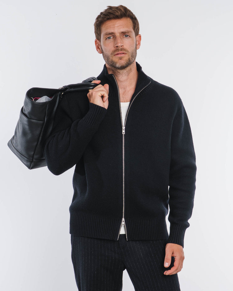 Lounge Wool Knit Jacket (Black)