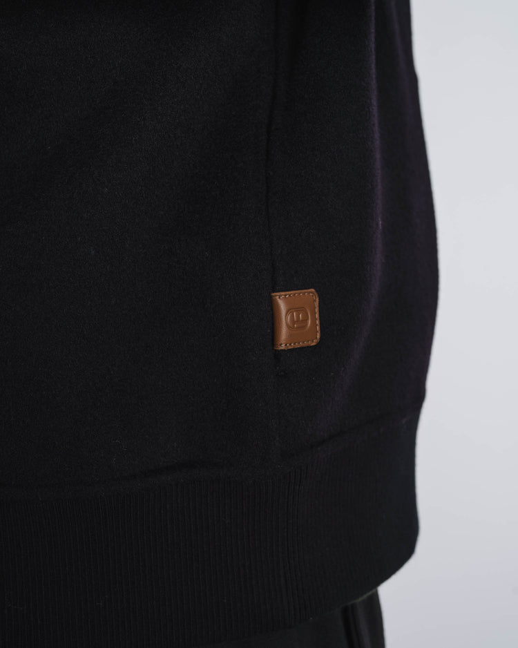 Doubleface Wool Bomber Jacket (Black)
