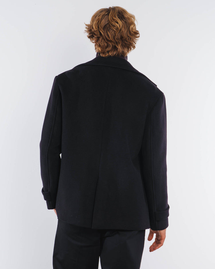 Wool Caban Jacket (Black)