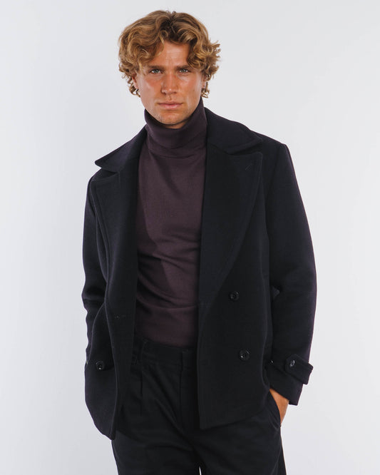 Wool Caban Jacket (Black)