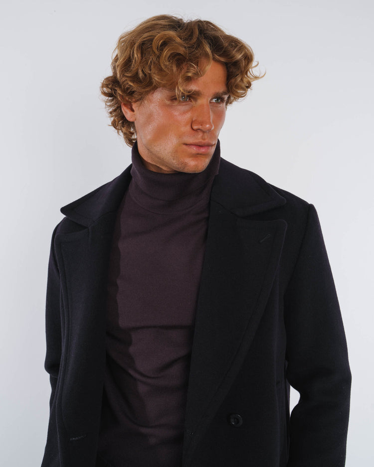 Wool Caban Jacket (Black)
