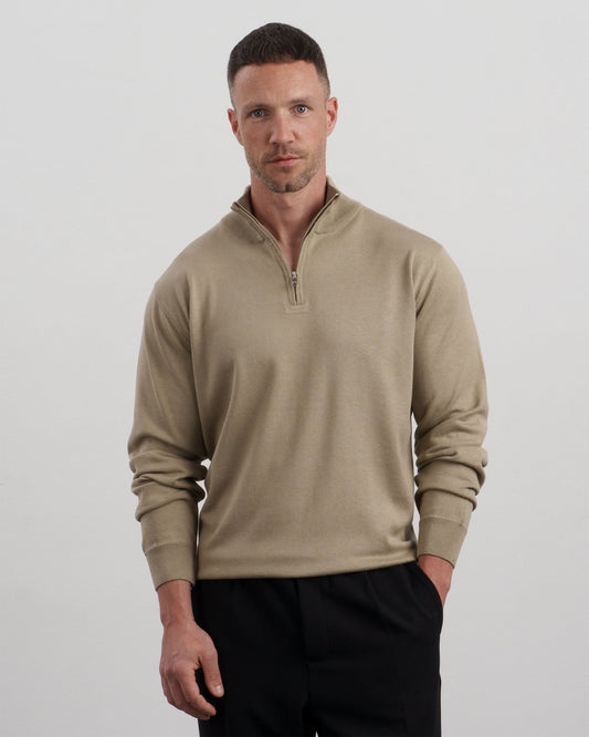Half-Zip Sweater (taupe)