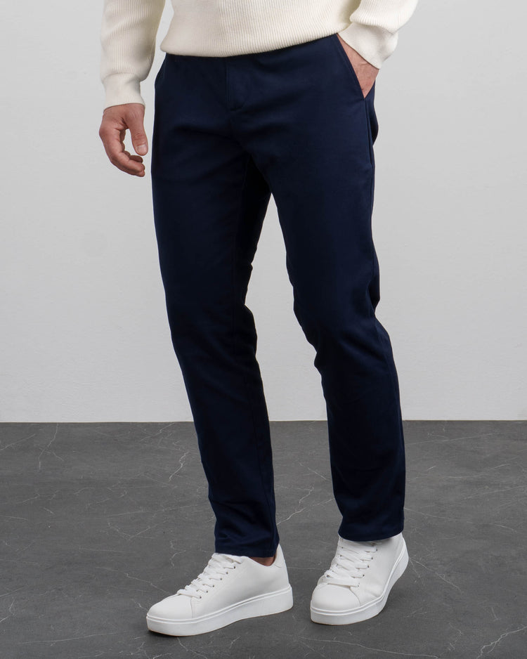 Slim Fit Chino Pants (Navy)