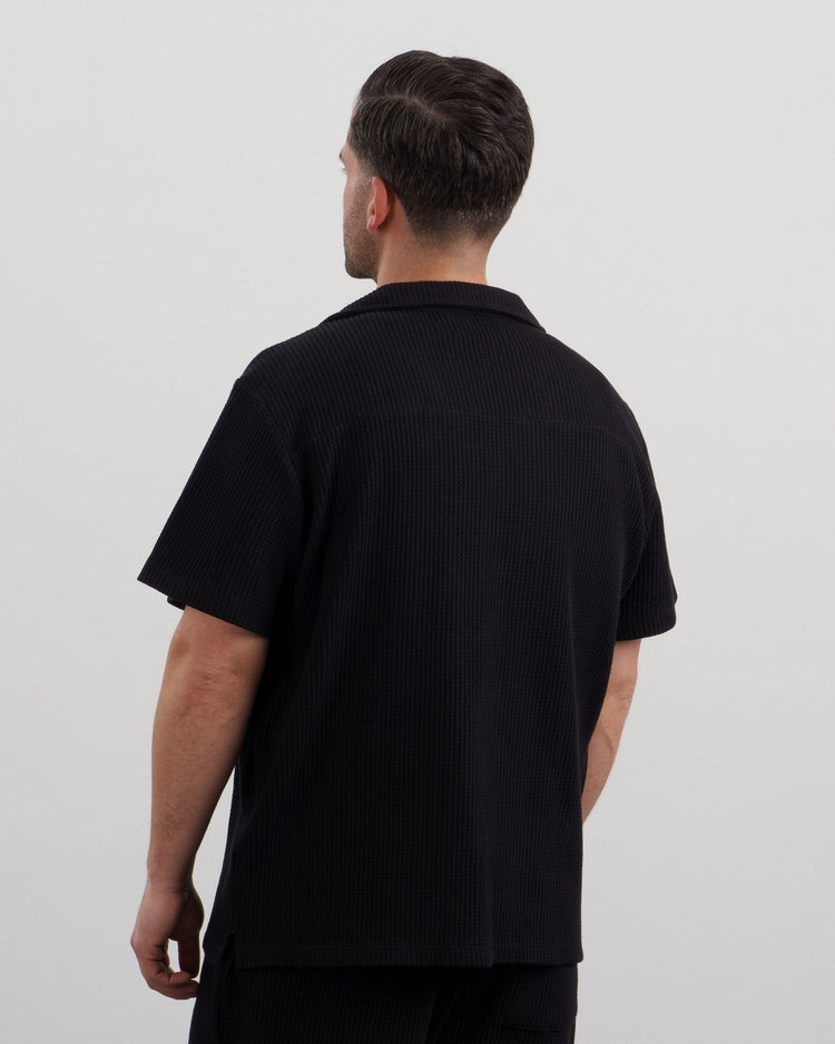 Waffle Short Sleeve Shirt (black)