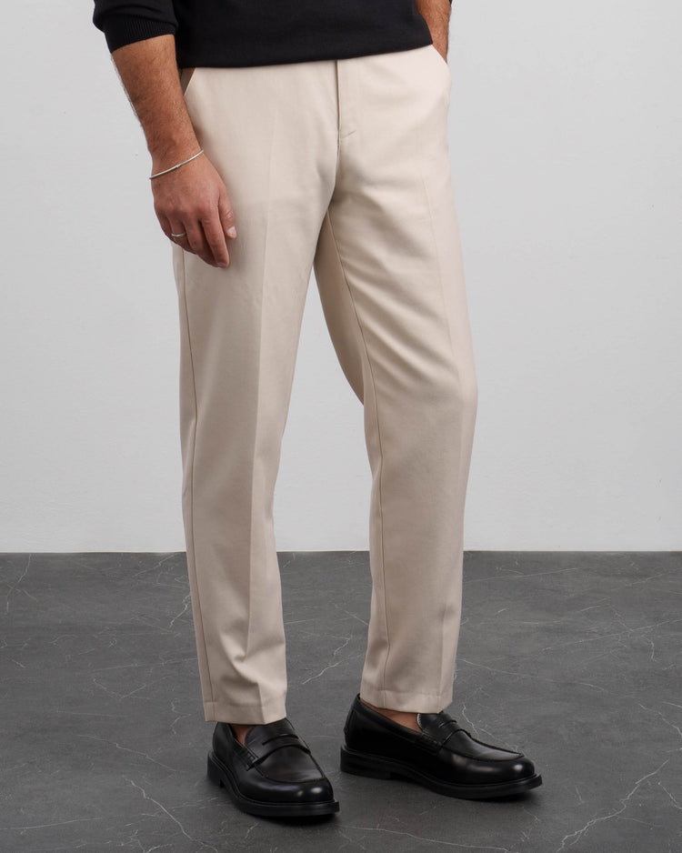 Flannel Slim Fit Pants (Sand)