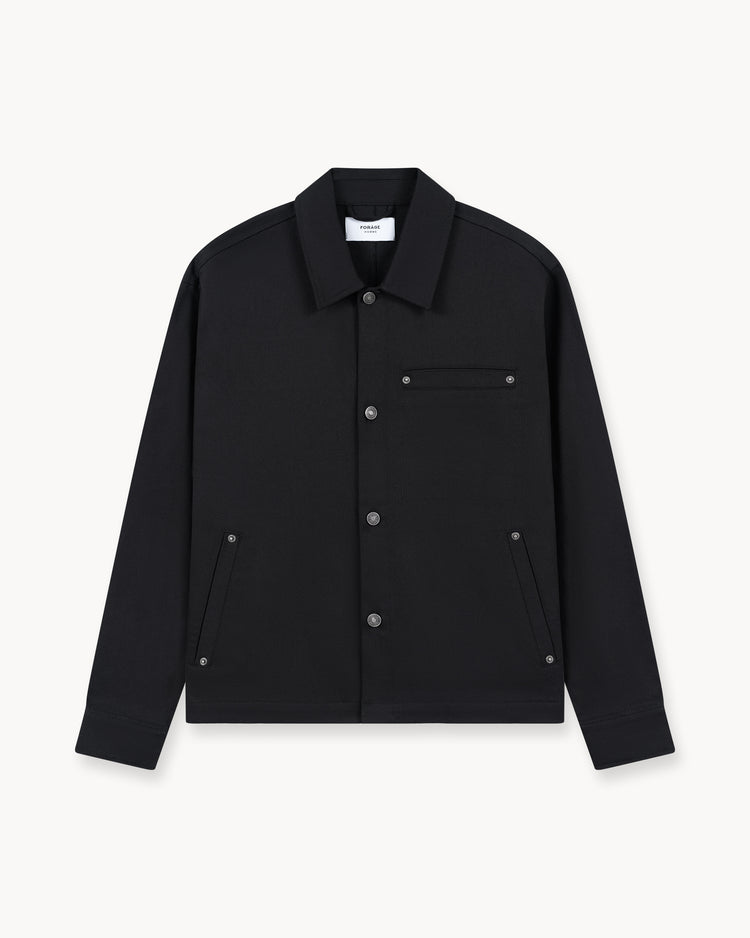 Denim Overshirt (Black)