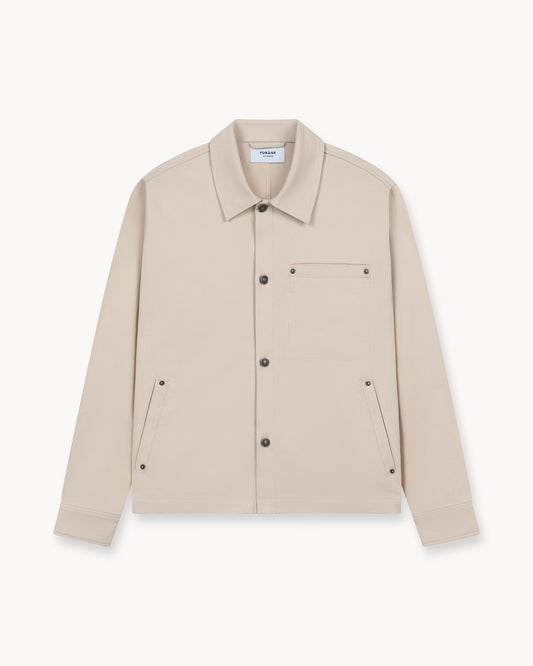Denim Overshirt (Oatmeal)