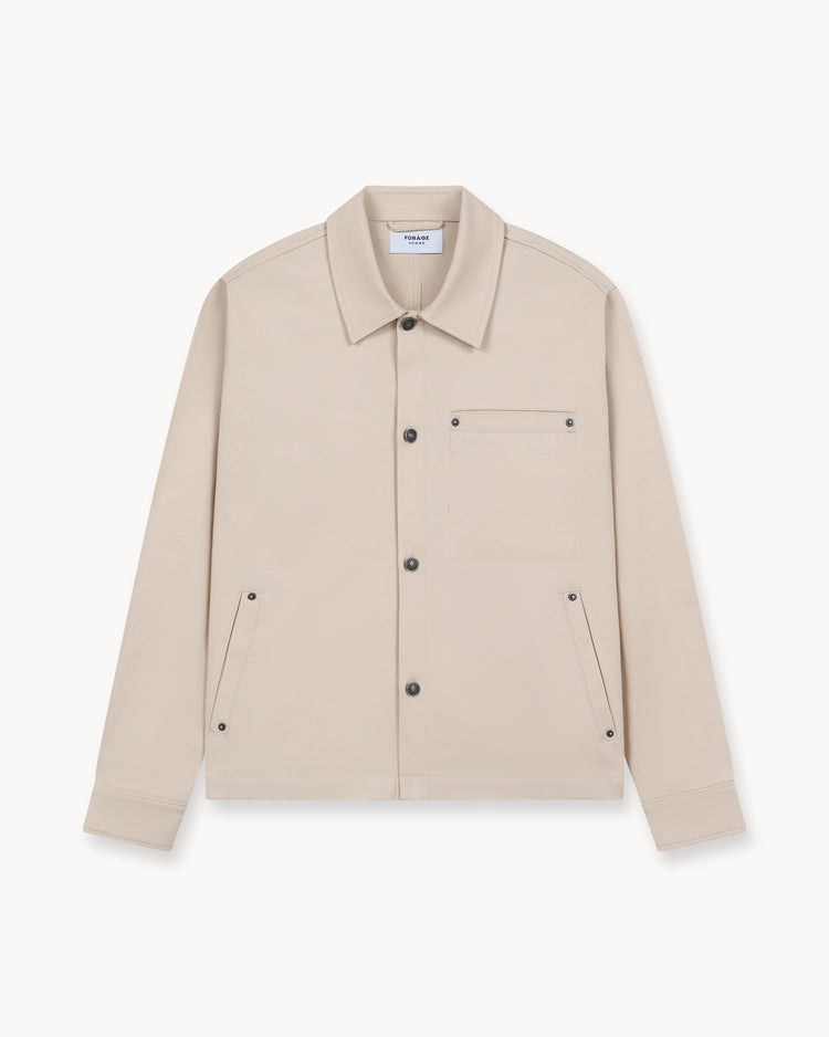 Denim Overshirt (Oatmeal)