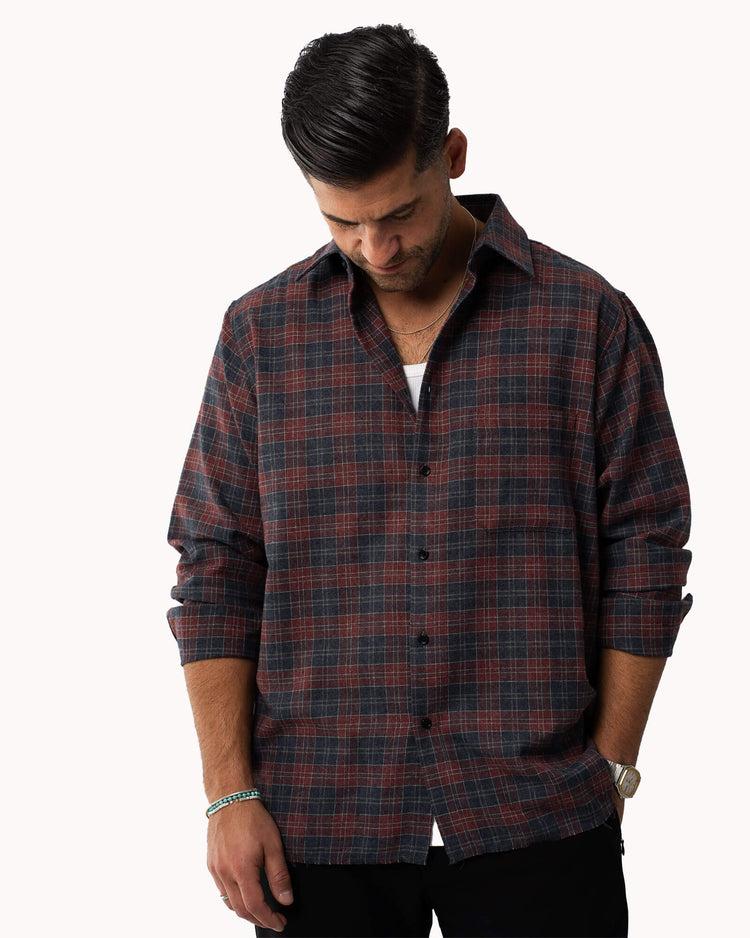 Light Flannel Shirt (red/blue)