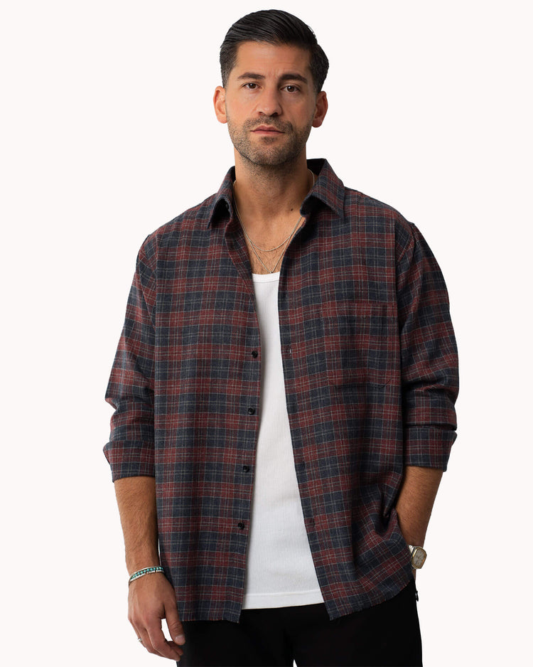 Light Flannel Shirt (red/blue)