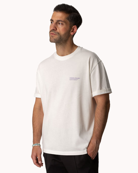 Relaxed Forage Atelier T-Shirt (off white/purple)