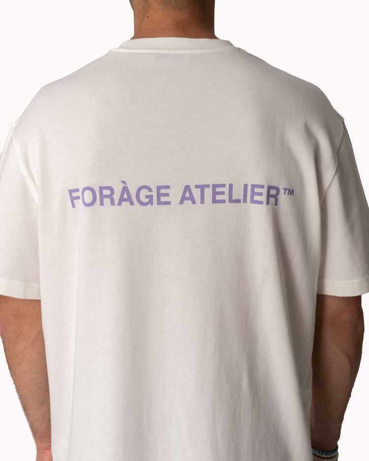 Relaxed Forage Atelier T-Shirt (off white/purple)