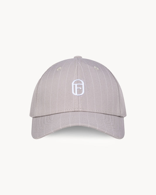 Emblem Cap (Grey Pinstriped)