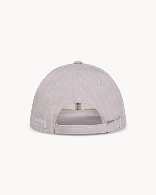 Emblem Cap (Grey Pinstriped)