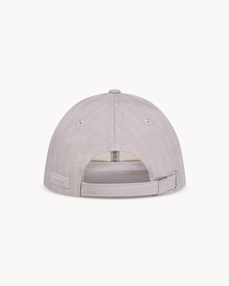 Emblem Cap (Grey Pinstriped)