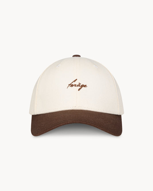Two-Tone Cap (Off-White / Brown)