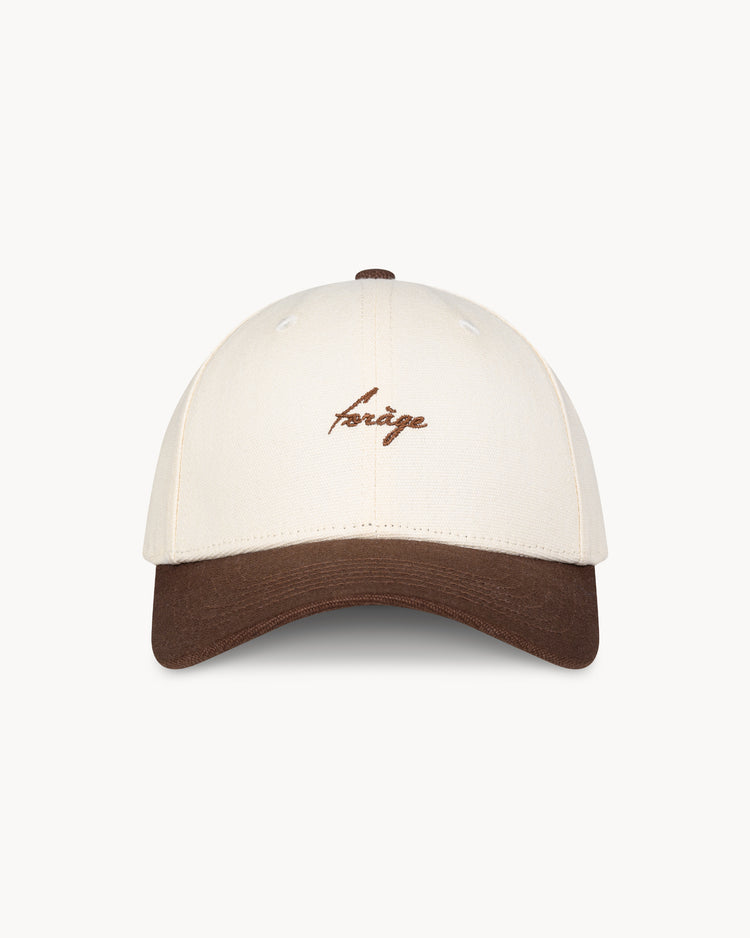 Two-Tone Cap (Off-White / Brown)